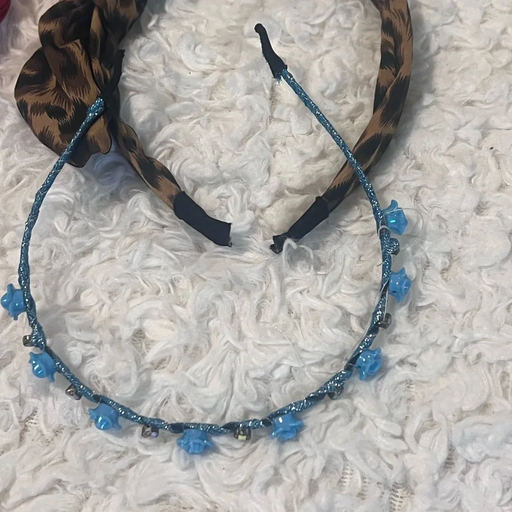 Kids Red Polka Dot & Leopard Print Knot Headbands